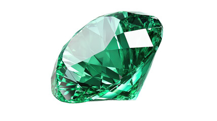 Emerald Gemstone: A captivating emerald gemstone, brilliantly cut and showcasing its deep green hue and exceptional clarity.  The facets sparkle with an alluring intensity. 