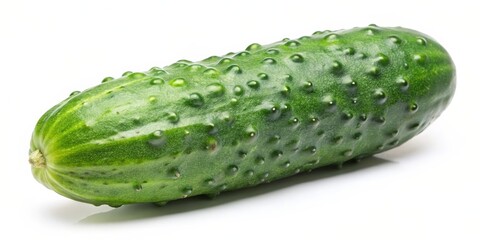 Fresh Cucumber on White Background