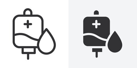 blood bag icon Outline vector sign