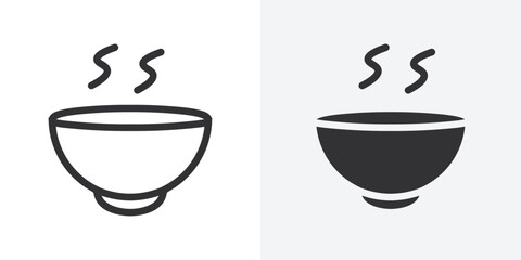 Bowl icon Outline vector sign