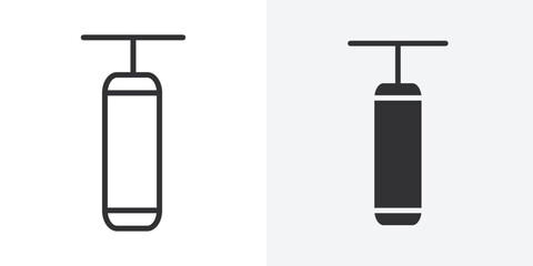 Boxing punch bag icon Outline vector sign