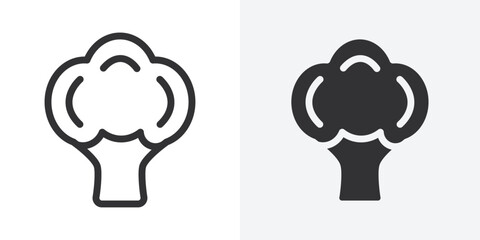 Broccoli icon Outline vector sign