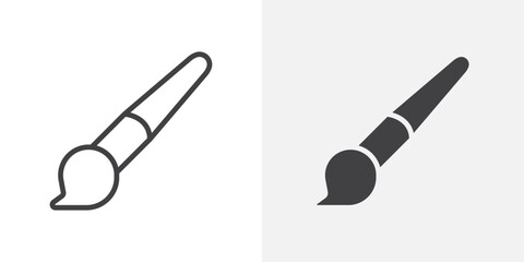 Brush icon Outline vector sign
