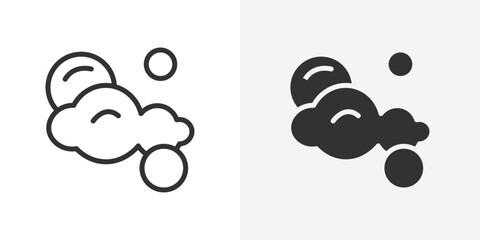 Bubbles and foam icon Outline vector sign