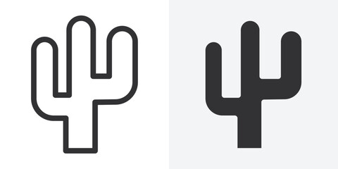 Obraz premium Cactus icon Outline vector sign