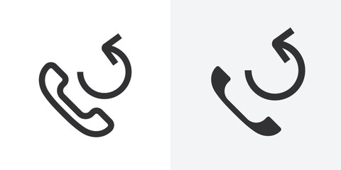 Obraz premium Call back icon Outline vector sign