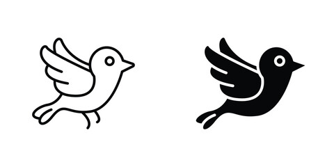 Bird icon design illustration template