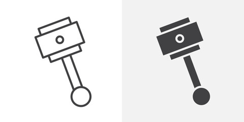 Car Piston Icon Outline vector sign