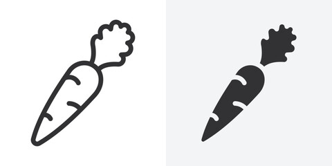 Carrot icon Outline vector sign