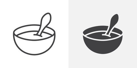 Cereal icon Outline vector sign