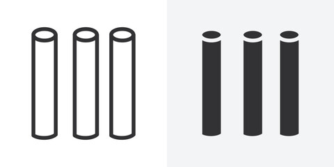 Chalk icon Outline vector sign