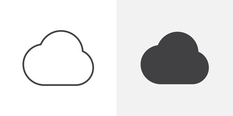 Cloud icon Outline vector sign