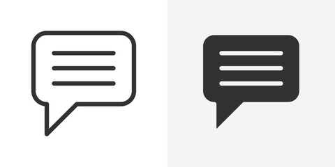 Comment icon Outline vector sign