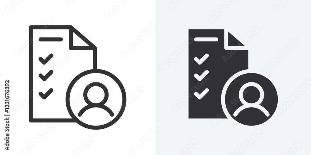 Poster Course completion certificate icon Outline vector sign