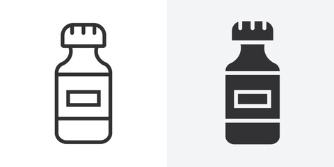 cough syrup icon Outline vector sign