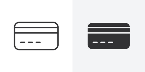 Credit card icon Outline vector sign