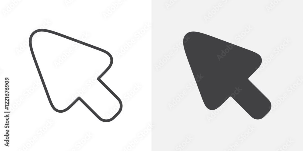 Poster cursor icon outline vector sign