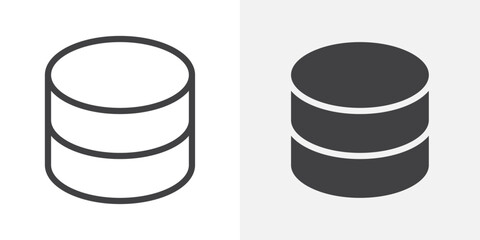 Database icon Outline vector sign