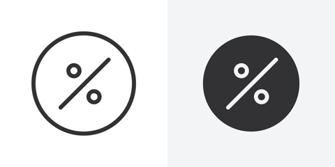 Discount on Sale icon Outline vector sign