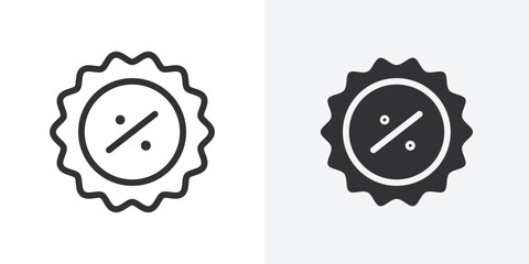 Discount icon Outline vector sign