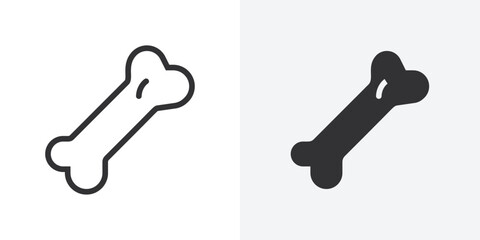 Dog bone icon Outline vector sign