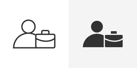 employee icon Outline vector sign