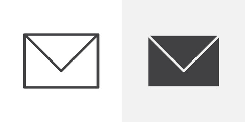 Envelope icon Outline vector sign