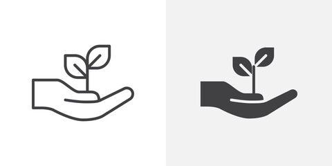 Environment icon Outline vector sign