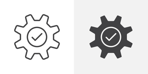 Execution icon Outline vector sign