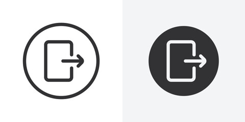 Fototapeta premium Exit icon Outline vector sign