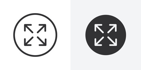 Expand icon Outline vector sign