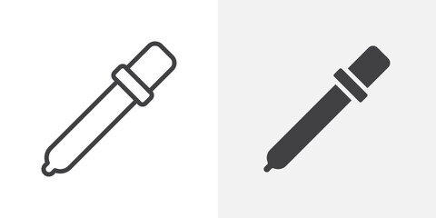 Eye dropper icon Outline vector sign