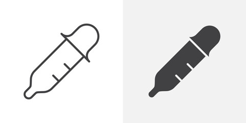 Eye dropper icon Outline vector sign