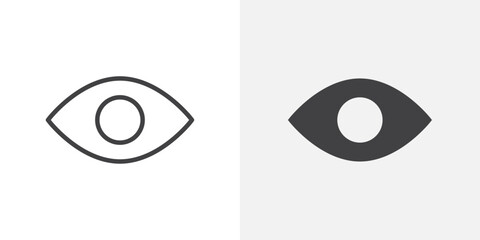 Eye icon Outline vector sign
