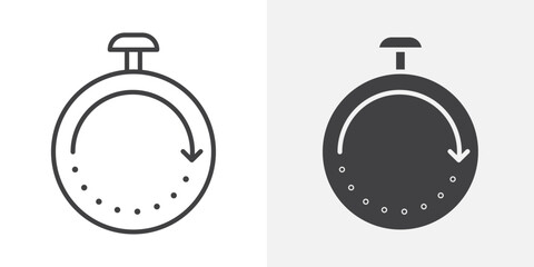 Fast processing icon Outline vector sign