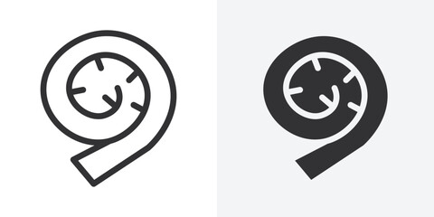 fiddleheads icon Outline vector sign