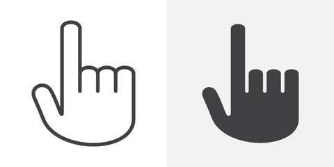 Finger icon Outline vector sign