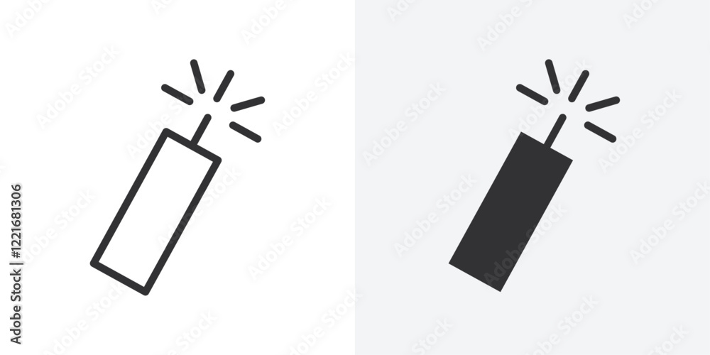 Poster firecracker icon outline vector sign