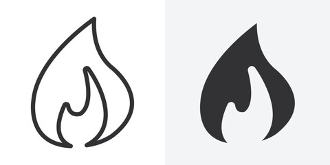 Fire Icon Outline vector sign