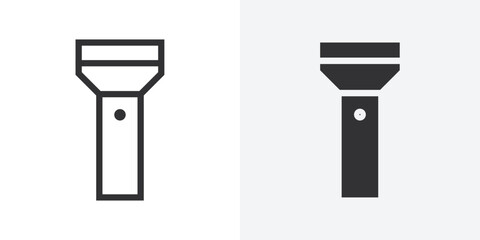 Flashlight icon Outline vector sign