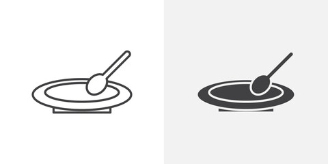 Food icon Outline vector sign