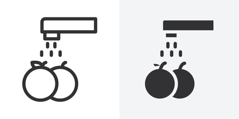 Fruits Washing icon Outline vector sign
