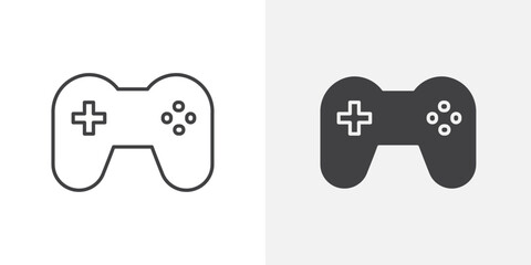 Gamepad icon Outline vector sign