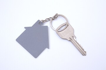 House keychain on white background