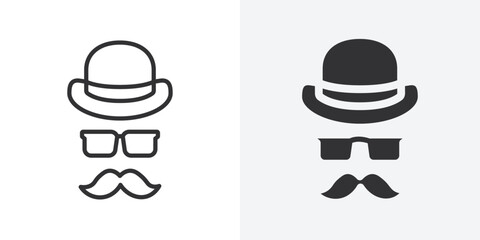 Gentleman icon Outline vector sign