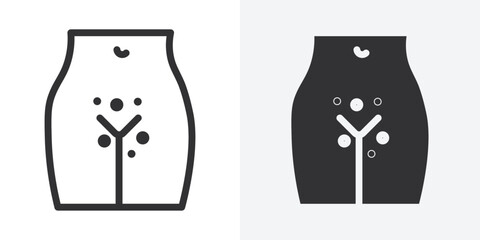 Genital rash icon Outline vector sign