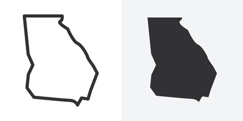 Georgia icon Outline vector sign