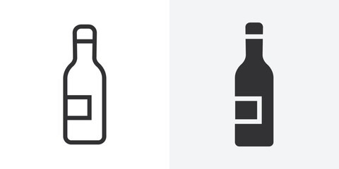 Glass bottle icon Outline vector sign