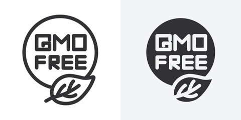 gmo free icon Outline vector sign