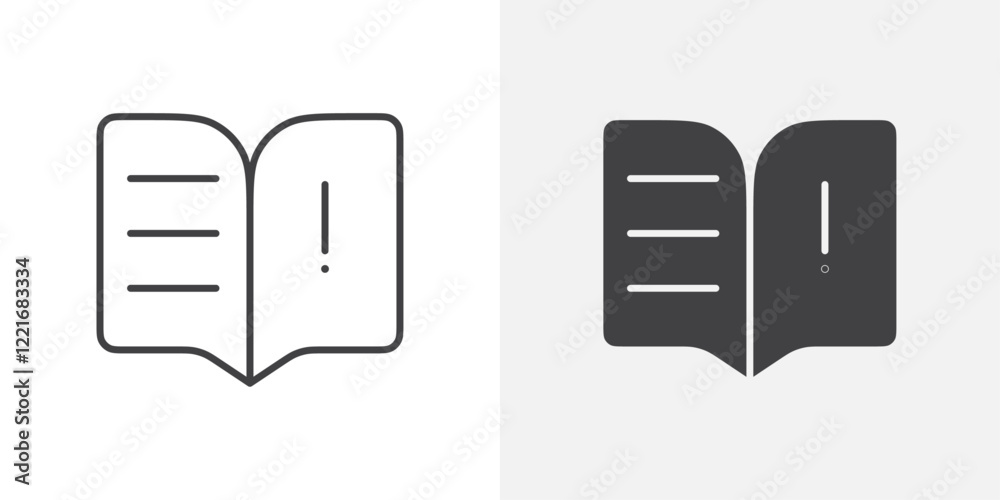 Poster guide book icon outline vector sign